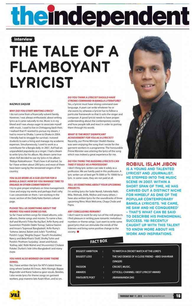 The tale of a flamboyant lyricist — The Independent